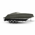 Eevelle Boat Cover CABIN CRUISER, Outboard Fits 33ft 6in L up to 120in W Charcoal WSHPCBN33120B-CHL